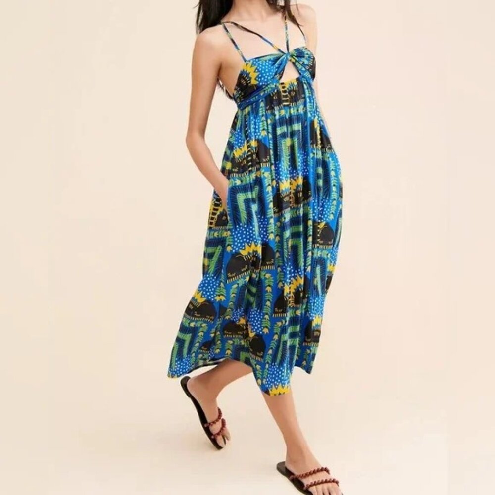 🌟 Anthropologie Exclusive – Incerti Tribal Print Maxi Dress (Size S) 🌟